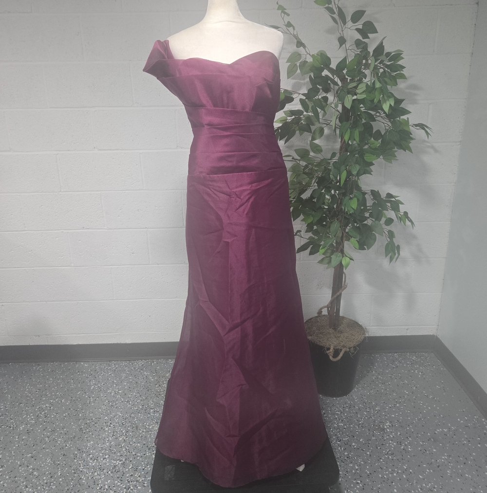 Y2K 2000s Organza Strapless Pleated Mermaid Glam Maxi Gown Small Medium USA